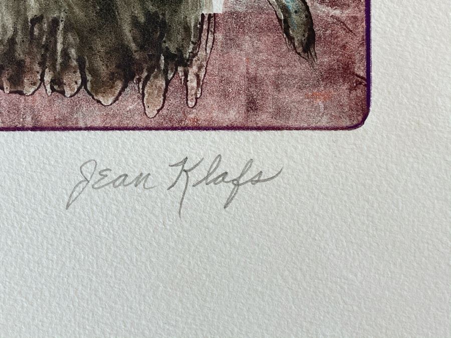 Original Jean Klafs Abstract Expressionist Nude Monotype On Paper 14 X 22 [Photo 6]