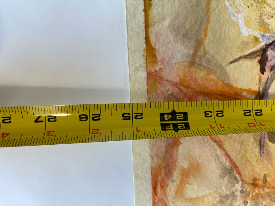 Original Jean Klafs Abstract Expressionist Watercolor Painting On Paper 25 X 14 [Photo 12]