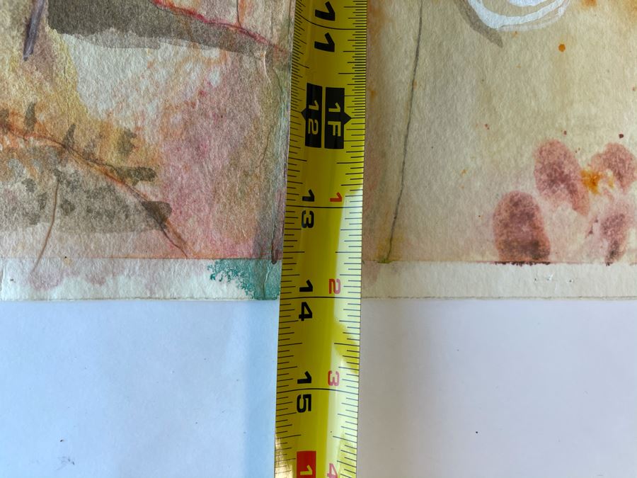 Original Jean Klafs Abstract Expressionist Watercolor Painting On Paper 25 X 14 [Photo 13]