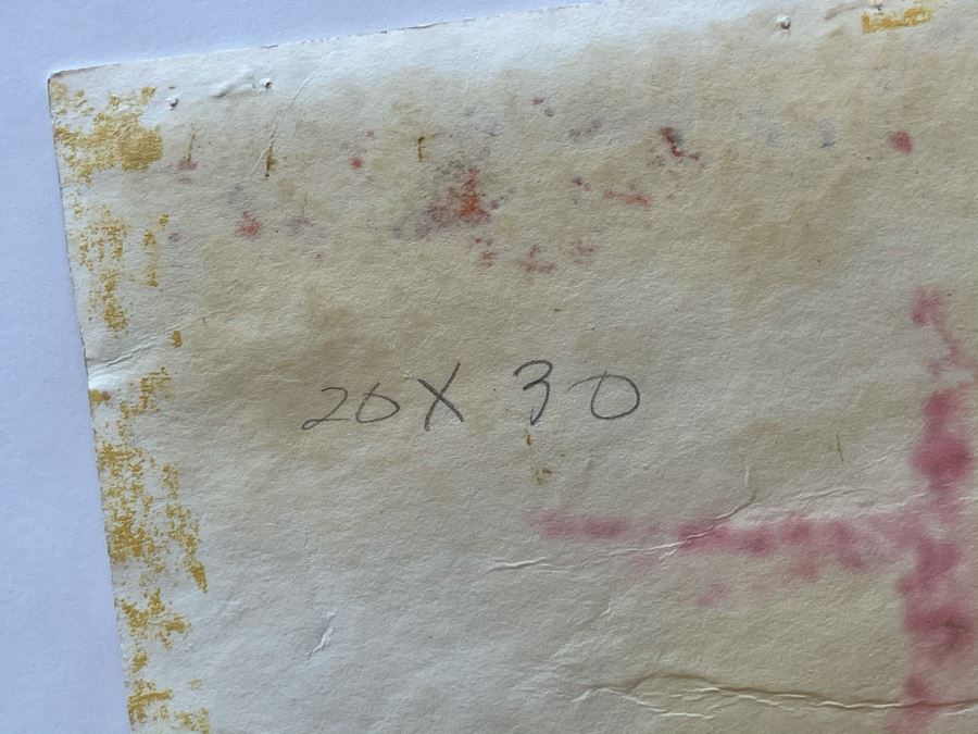 Original Jean Klafs Abstract Expressionist Watercolor Painting On Paper 25 X 14 [Photo 11]