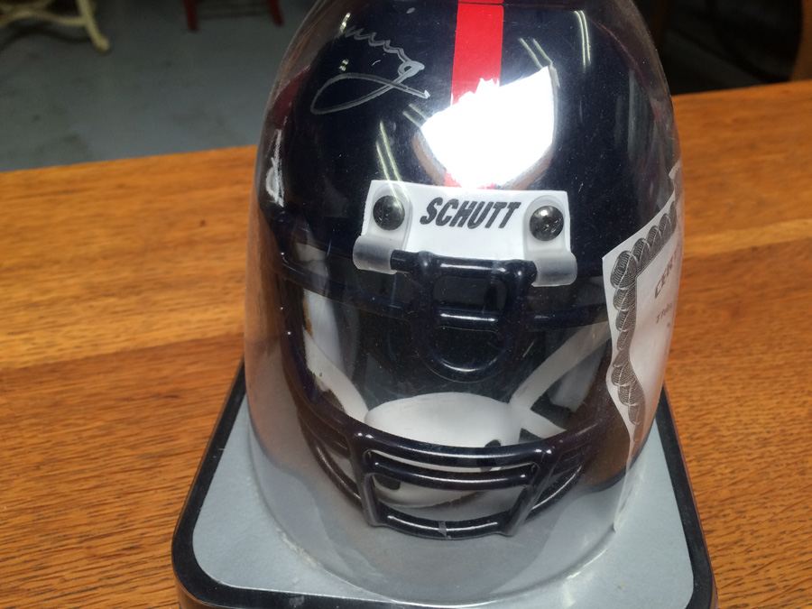 Signed Mini Football Helmet Eli Manning with Certificate of Authenticity and Football Card [Photo 7]