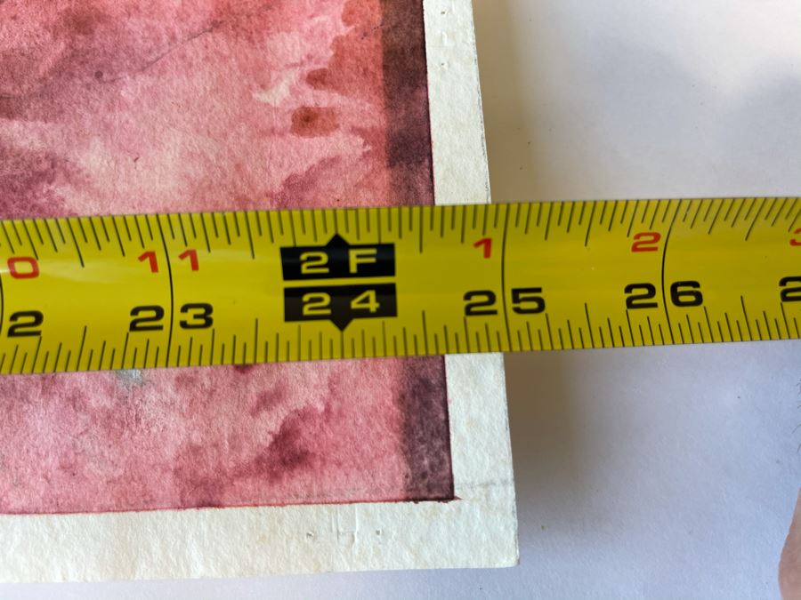 Original Jean Klafs Abstract Expressionist Watercolor Painting On Paper 25 X 14 [Photo 8]