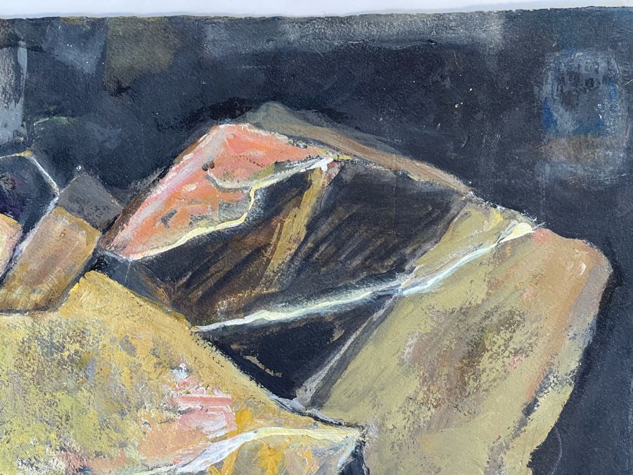 Original Jean Klafs Abstract Expressionist Painting On Paper 23 X 23 [Photo 7]