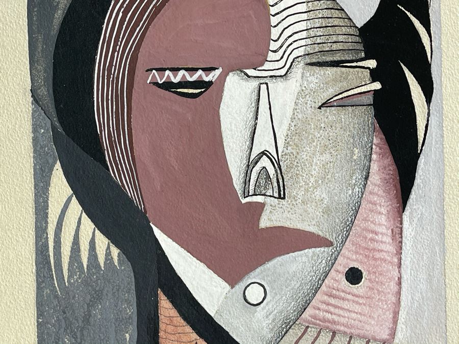 Pair Of Original Jean Klafs Abstract Expressionist Paintings 10 X 13, 9 X 11 [Photo 7]