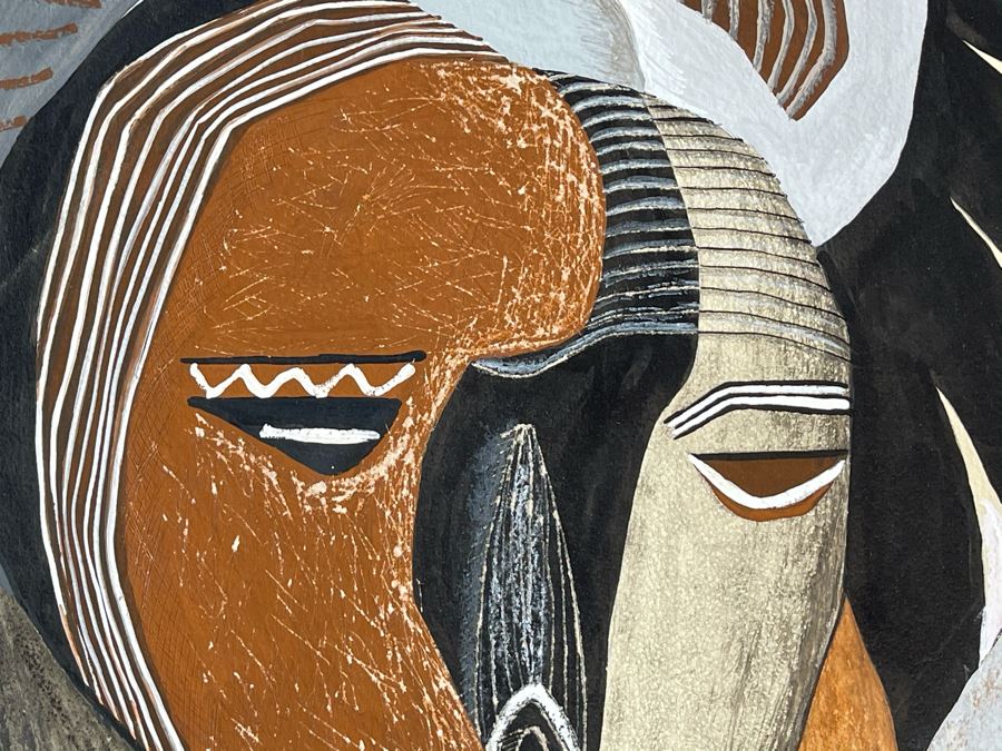 Pair Of Original Jean Klafs Abstract Expressionist Paintings 10 X 13, 9 X 11 [Photo 6]