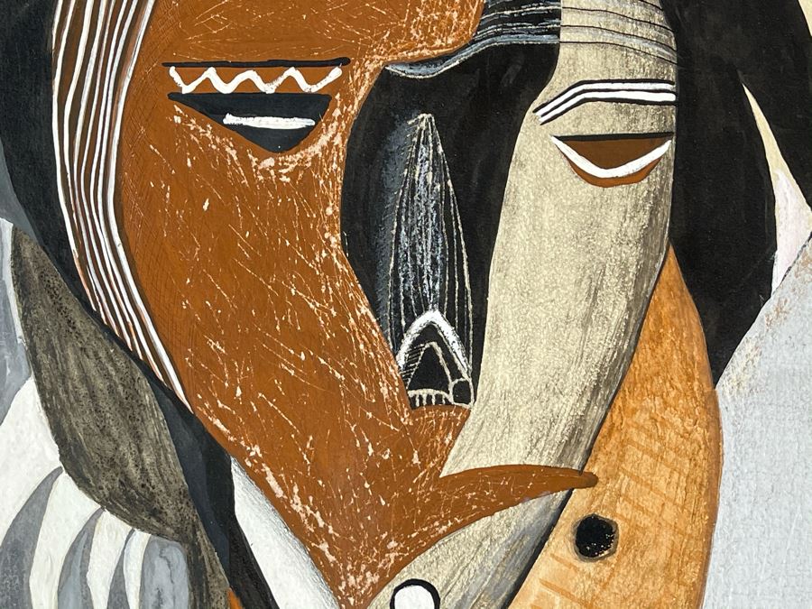 Pair Of Original Jean Klafs Abstract Expressionist Paintings 10 X 13, 9 X 11 [Photo 5]