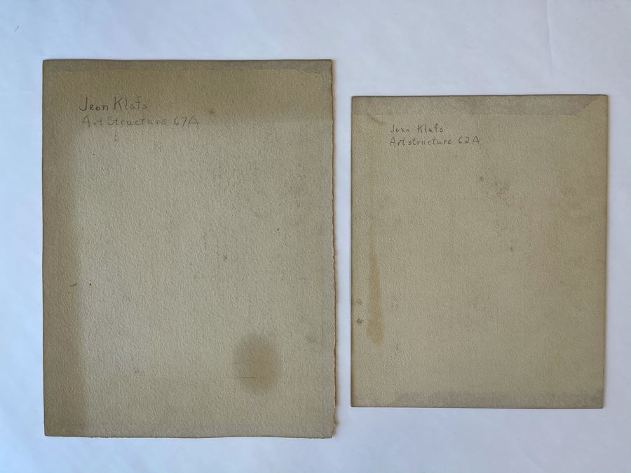 Pair Of Original Jean Klafs Abstract Expressionist Paintings 10 X 13, 9 X 11 [Photo 8]