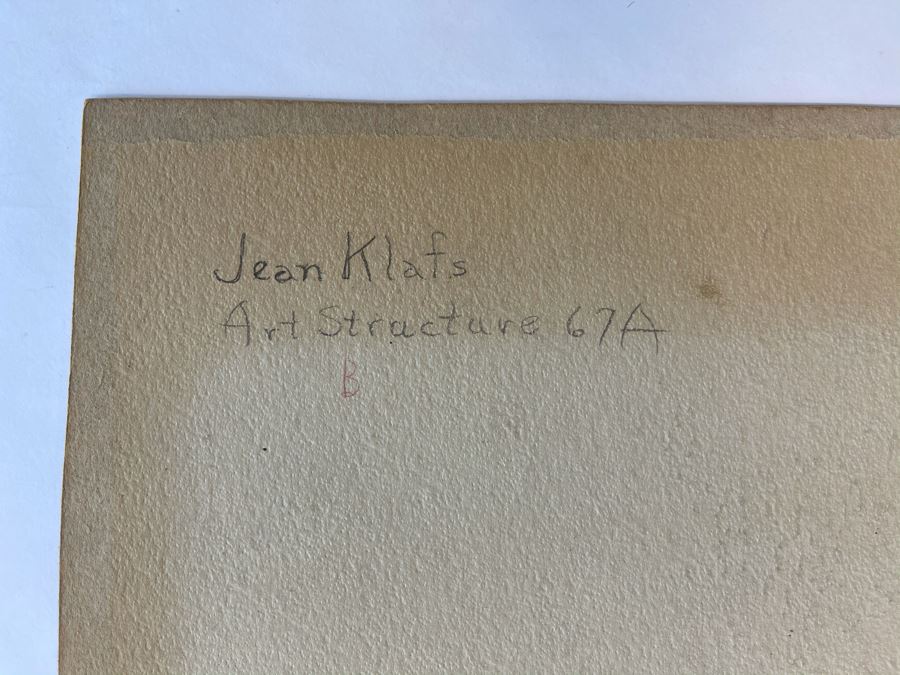 Pair Of Original Jean Klafs Abstract Expressionist Paintings 10 X 13, 9 X 11 [Photo 9]