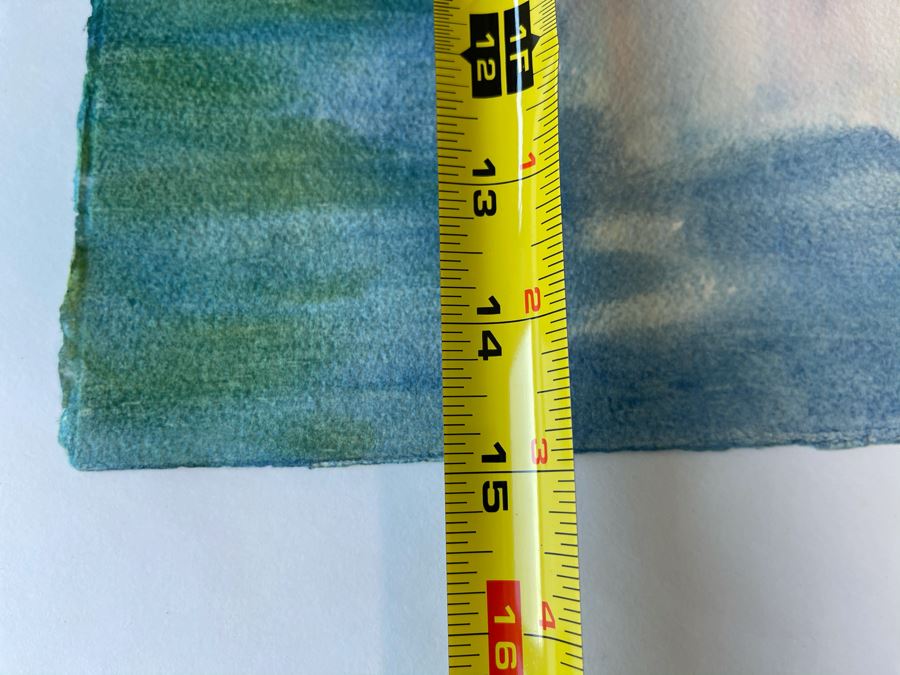 Original Jean Klafs Abstract Expressionist Landscape Watercolor Painting On Paper 22 X 15 [Photo 7]