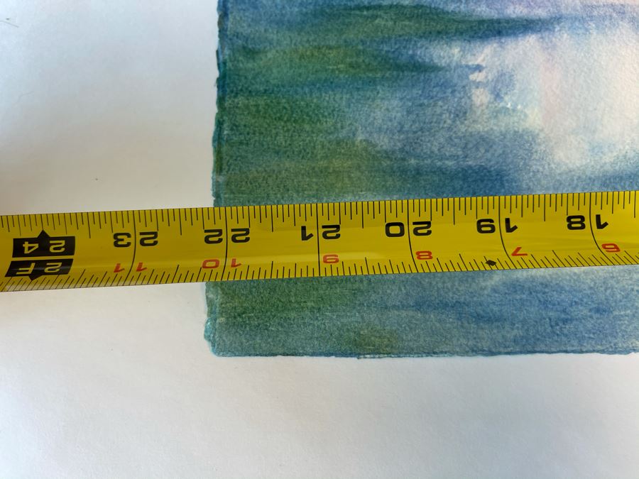 Original Jean Klafs Abstract Expressionist Landscape Watercolor Painting On Paper 22 X 15 [Photo 6]