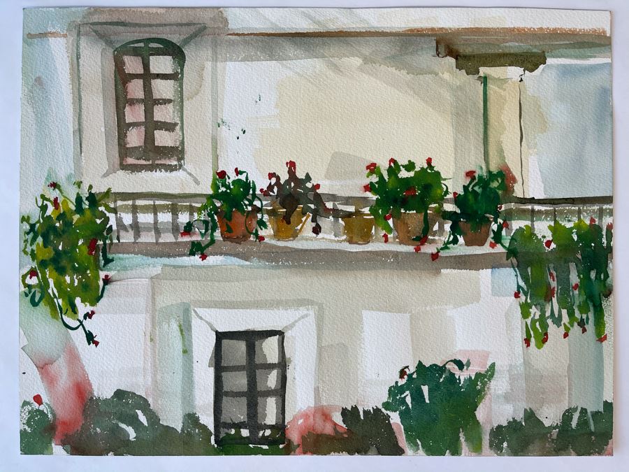 Original Jean Klafs Abstract Expressionist Watercolor Painting On Paper 16 X 12 [Photo 2]