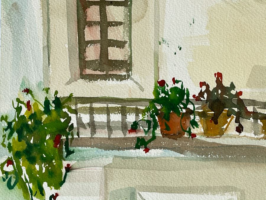 Original Jean Klafs Abstract Expressionist Watercolor Painting On Paper 16 X 12 [Photo 3]