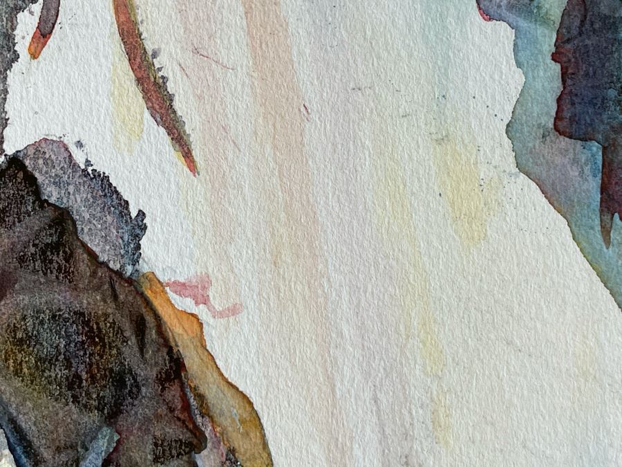 Original Jean Klafs Abstract Expressionist Watercolor Painting On Board 15 X 20 [Photo 11]