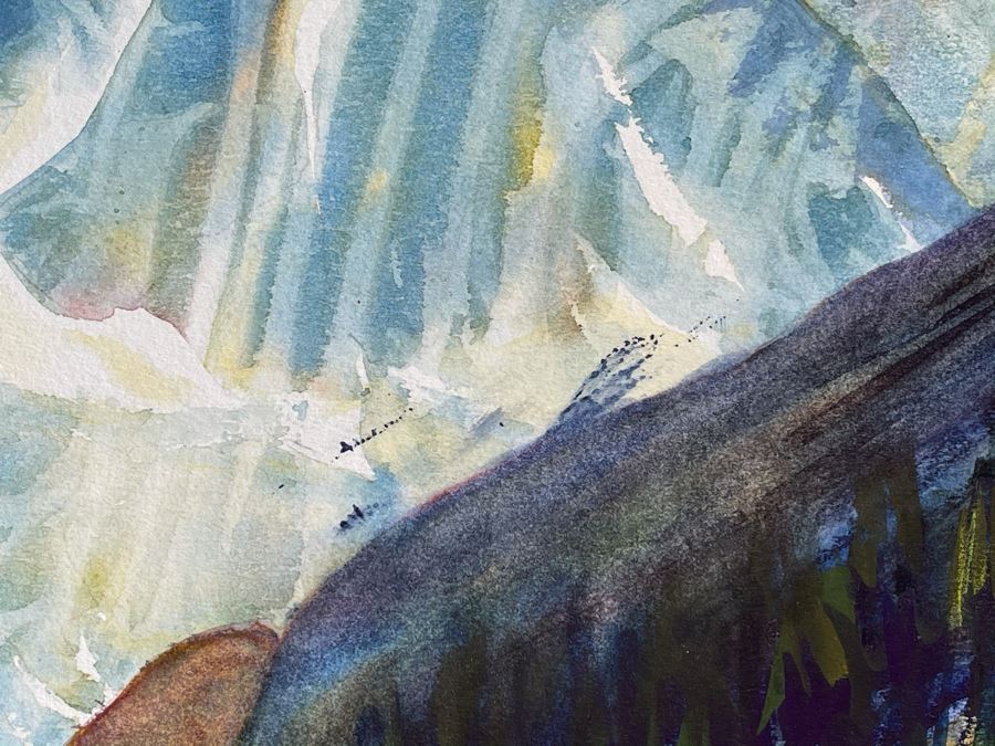 Original Jean Klafs Abstract Expressionist Watercolor Painting On Board 15 X 20 [Photo 9]