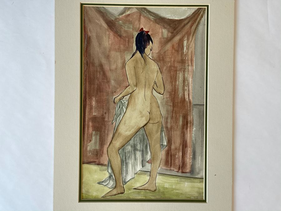 Original Jean Klafs Nude Painting On Paper 11 X 15 [Photo 2]