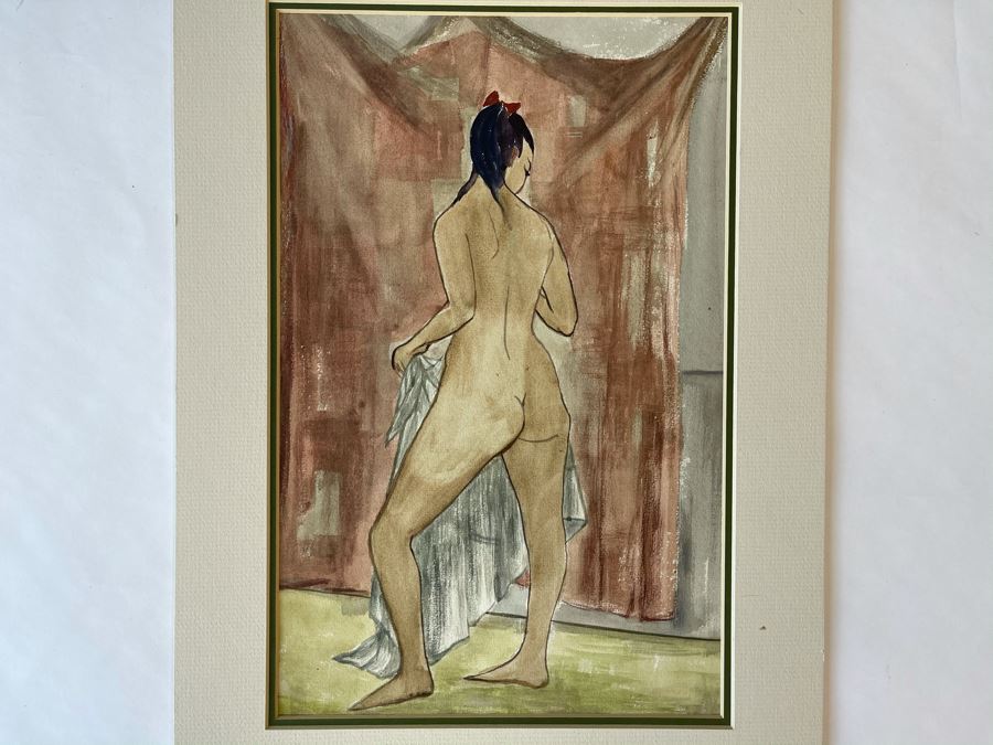 Original Jean Klafs Nude Painting On Paper 11 X 15 [Photo 1]