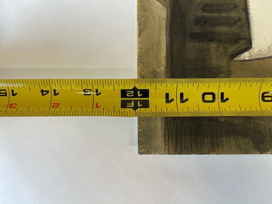 Original Jean Klafs Abstract Expressionist Painting On Paper 12 X 18 [Photo 9]