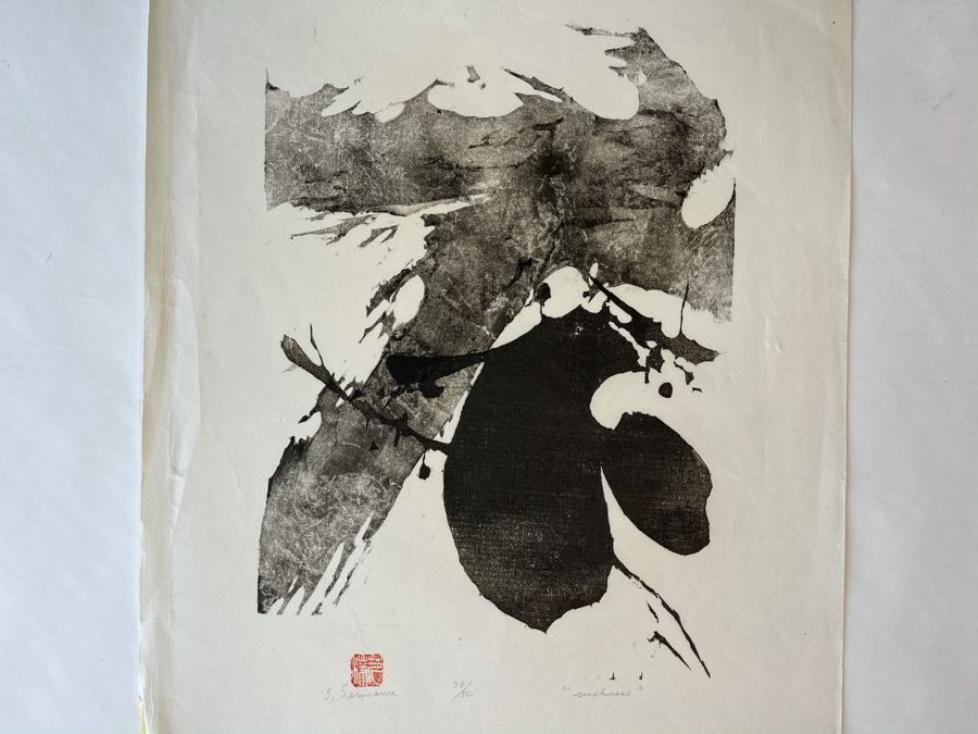 Sueo Serisawa (1910-2004) Japanese American Artist Limited Edition Abstract Modernist Print Hand Signed 30 Of 50 Titled 'Suchness' 17 X 22 [Photo 1]