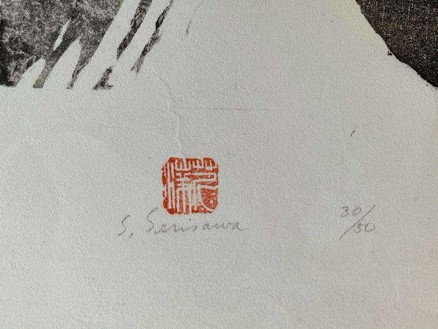 Sueo Serisawa (1910-2004) Japanese American Artist Limited Edition Abstract Modernist Print Hand Signed 30 Of 50 Titled 'Suchness' 17 X 22 [Photo 4]