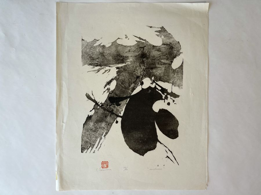 Sueo Serisawa (1910-2004) Japanese American Artist Limited Edition Abstract Modernist Print Hand Signed 30 Of 50 Titled 'Suchness' 17 X 22 [Photo 2]