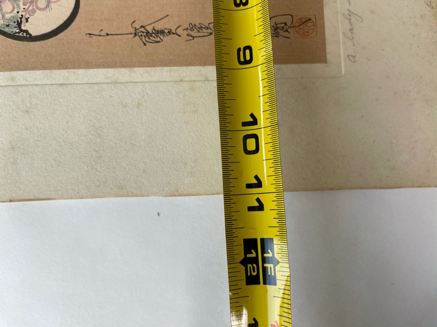 Original 1st Edition 1906 Japanese Woodblock Print By 17th Century Japanese Artist Do-Shin Titled 'A Lady Looking Back' 11 X 19 [Photo 17]