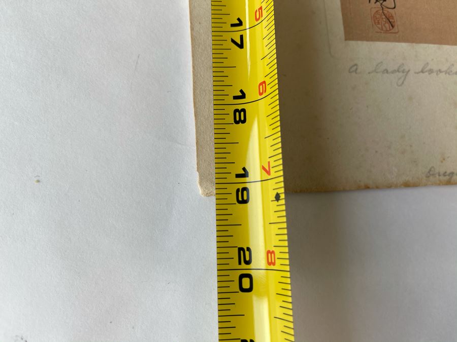 Original 1st Edition 1906 Japanese Woodblock Print By 17th Century Japanese Artist Do-Shin Titled 'A Lady Looking Back' 11 X 19 [Photo 18]