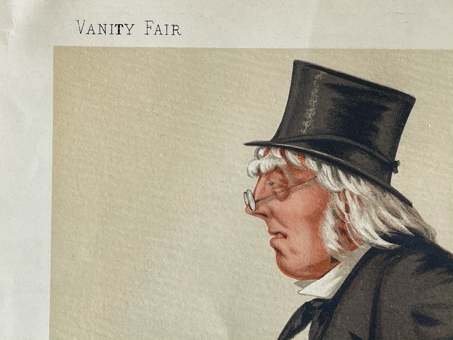 Pair Of Antique 1876 / 1877 Vanity Fair Prints Titled 'Greek' The Rev. Benjamin Jowett, M.A. And 'Poetry' Sir. Francis Hastings Charles Doyle 10 X 15 [Photo 12]