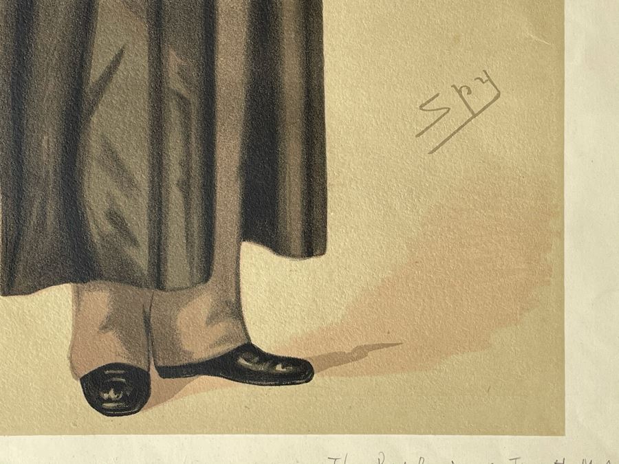 Pair Of Antique 1876 / 1877 Vanity Fair Prints Titled 'Greek' The Rev. Benjamin Jowett, M.A. And 'Poetry' Sir. Francis Hastings Charles Doyle 10 X 15 [Photo 6]