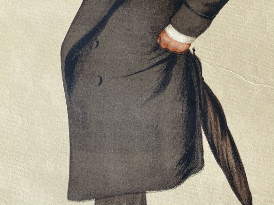 Pair Of Antique 1876 / 1877 Vanity Fair Prints Titled 'Greek' The Rev. Benjamin Jowett, M.A. And 'Poetry' Sir. Francis Hastings Charles Doyle 10 X 15 [Photo 13]