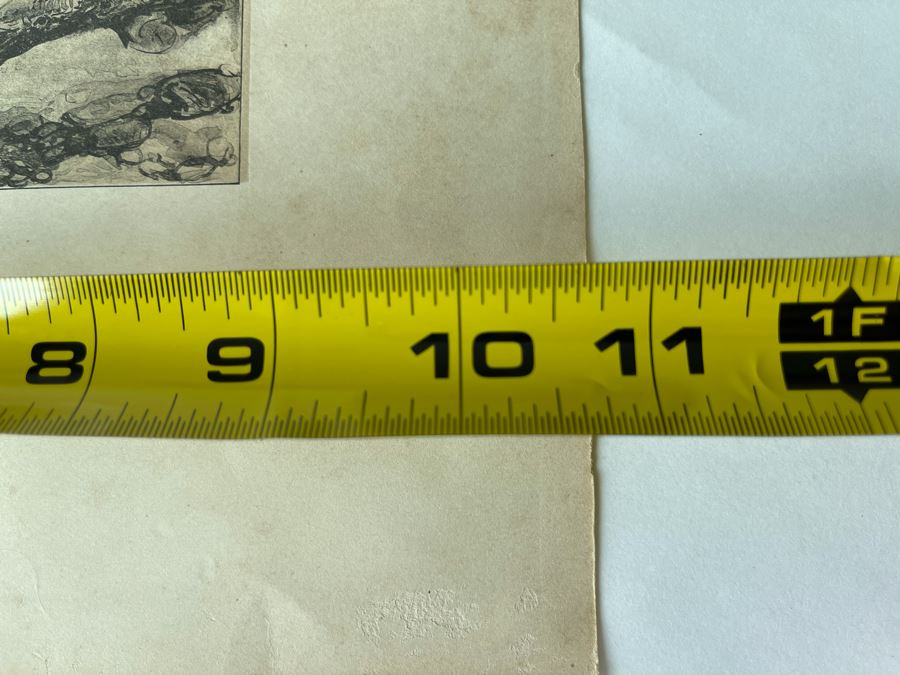 Antique 1845 Lithograph Of Napoleon Titled 'L'Empereur' Shown Full-Length Standing To Left In Military Uniform By Nicolas Toussaint Charlet By French Engraver Auguste Bry (134, Rue Du Bac, Paris, France) 10.75 X 14.25 [Photo 18]