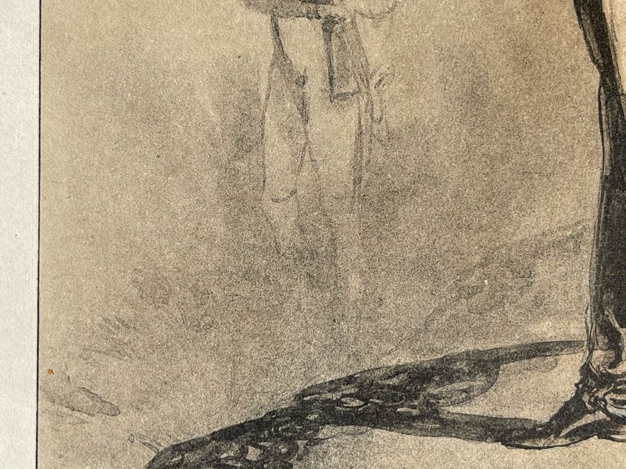 Antique 1845 Lithograph Of Napoleon Titled 'L'Empereur' Shown Full-Length Standing To Left In Military Uniform By Nicolas Toussaint Charlet By French Engraver Auguste Bry (134, Rue Du Bac, Paris, France) 10.75 X 14.25 [Photo 10]