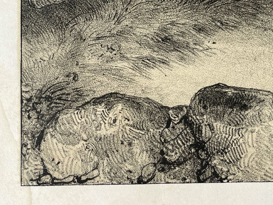 Antique 1845 Lithograph Of Napoleon Titled 'L'Empereur. Habit De Grenadier' Shown Riding Horse In Military Uniform By Artist Nicolas Toussaint Charlet Engraved By French Engraver Auguste Bry (134, Rue Du Bac, Paris, France) 10.75 X 14.25 [Photo 14]