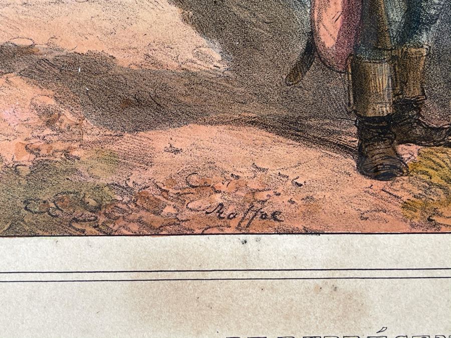 Antique 1851 Paris France Engraving Published By Gihaut Freres Titled 'Le Representant A Dit' 14.25 X 11 [Photo 11]