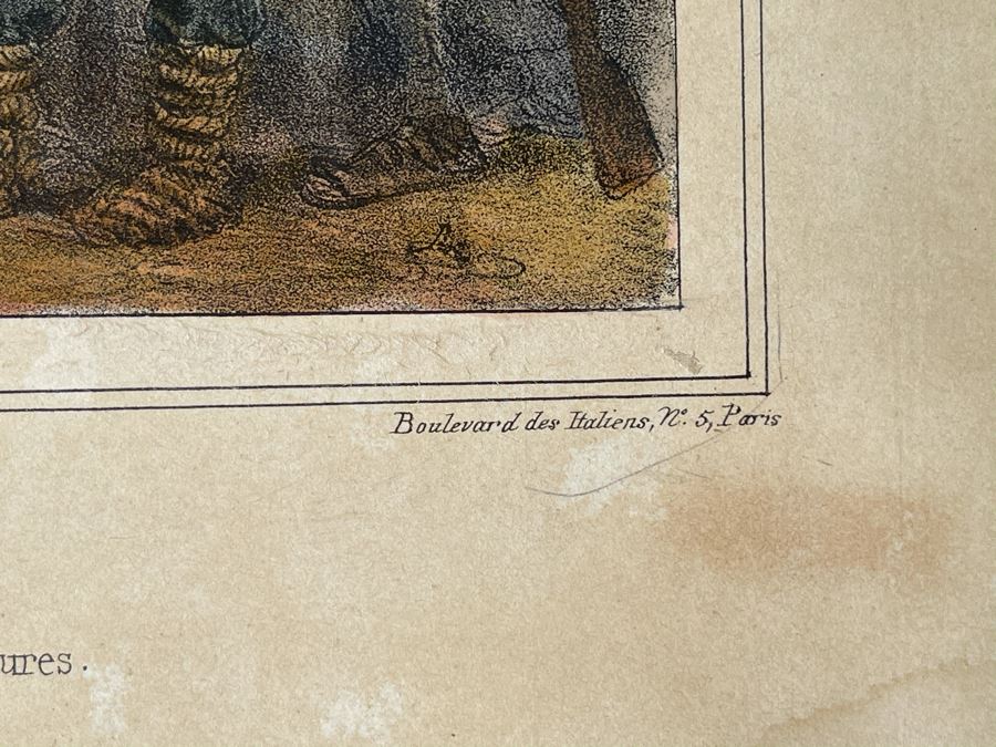 Antique 1851 Paris France Engraving Published By Gihaut Freres Titled 'Le Representant A Dit' 14.25 X 11 [Photo 14]