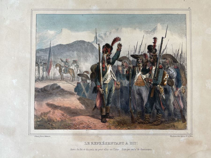 Antique 1851 Paris France Engraving Published By Gihaut Freres Titled 'Le Representant A Dit' 14.25 X 11 [Photo 3]