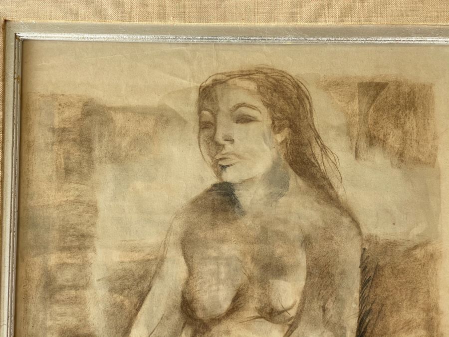 Original Jean Klafs Framed Nude Female Drawing 20 X 24 [Photo 4]
