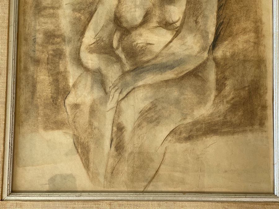 Original Jean Klafs Framed Nude Female Drawing 20 X 24 [Photo 7]
