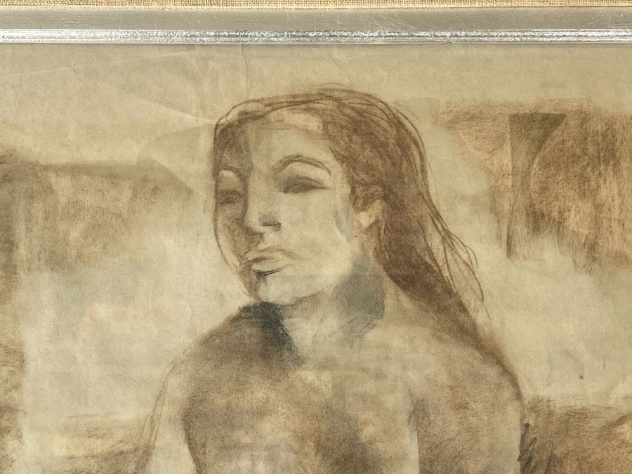 Original Jean Klafs Framed Nude Female Drawing 20 X 24 [Photo 5]