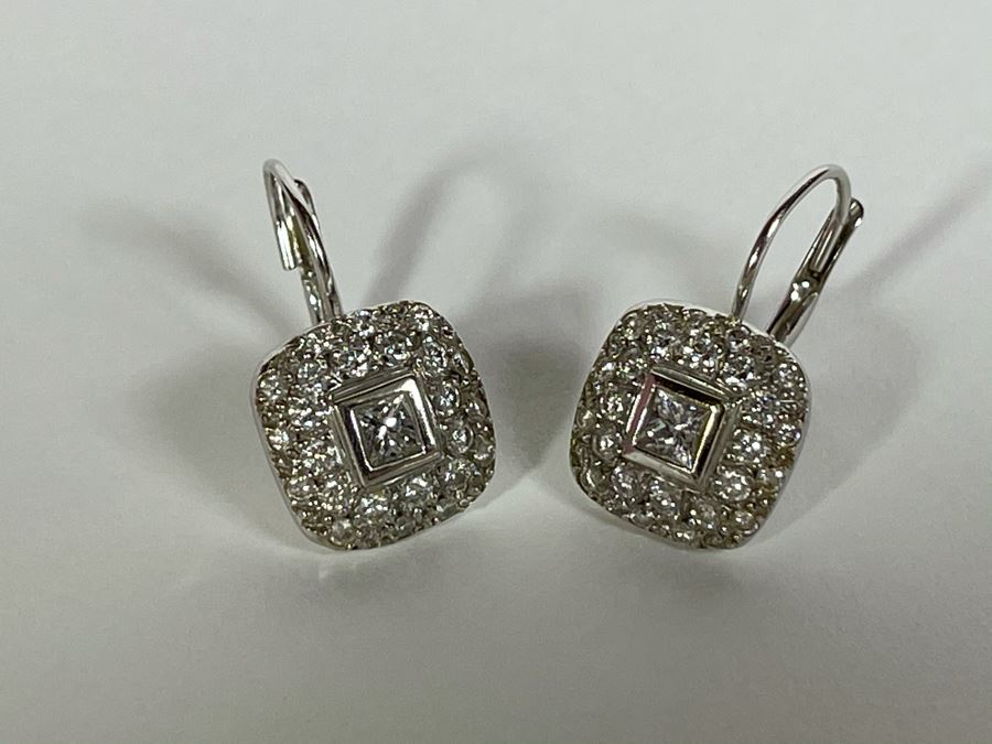 18K Gold Diamond Kwiat Designer Earrings 5.1g Owned By Former Miss Oregon Appraised Fair Market Value $1,400 [Photo 6]