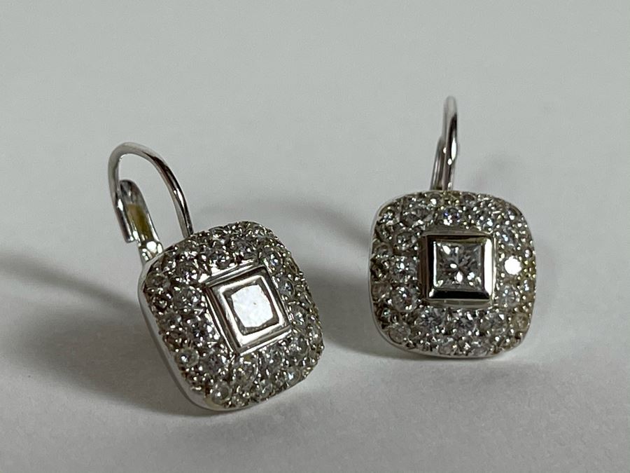 18K Gold Diamond Kwiat Designer Earrings 5.1g Owned By Former Miss Oregon Appraised Fair Market Value $1,400 [Photo 4]