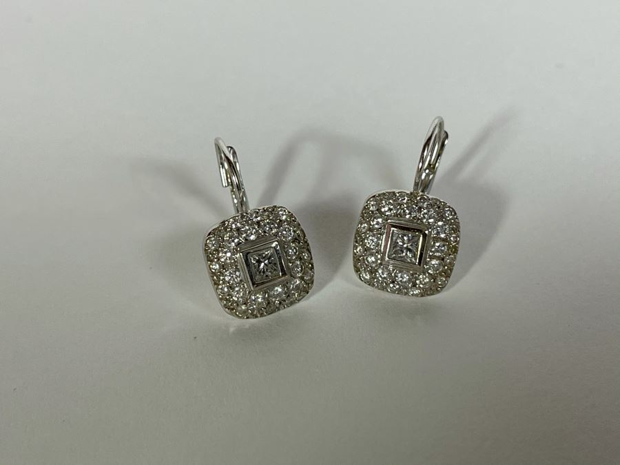 18K Gold Diamond Kwiat Designer Earrings 5.1g Owned By Former Miss Oregon Appraised Fair Market Value $1,400 [Photo 10]
