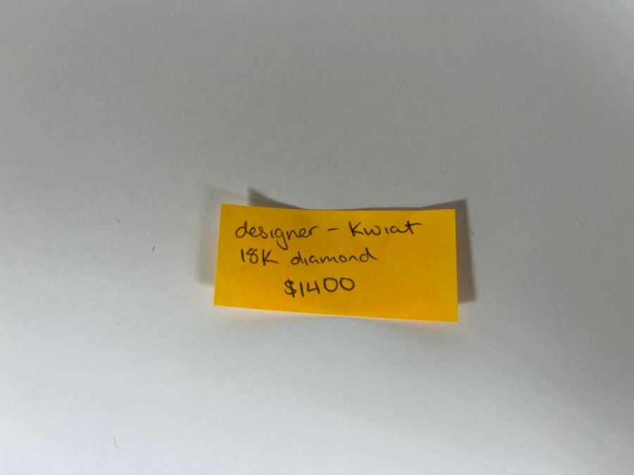 18K Gold Diamond Kwiat Designer Earrings 5.1g Owned By Former Miss Oregon Appraised Fair Market Value $1,400 [Photo 19]