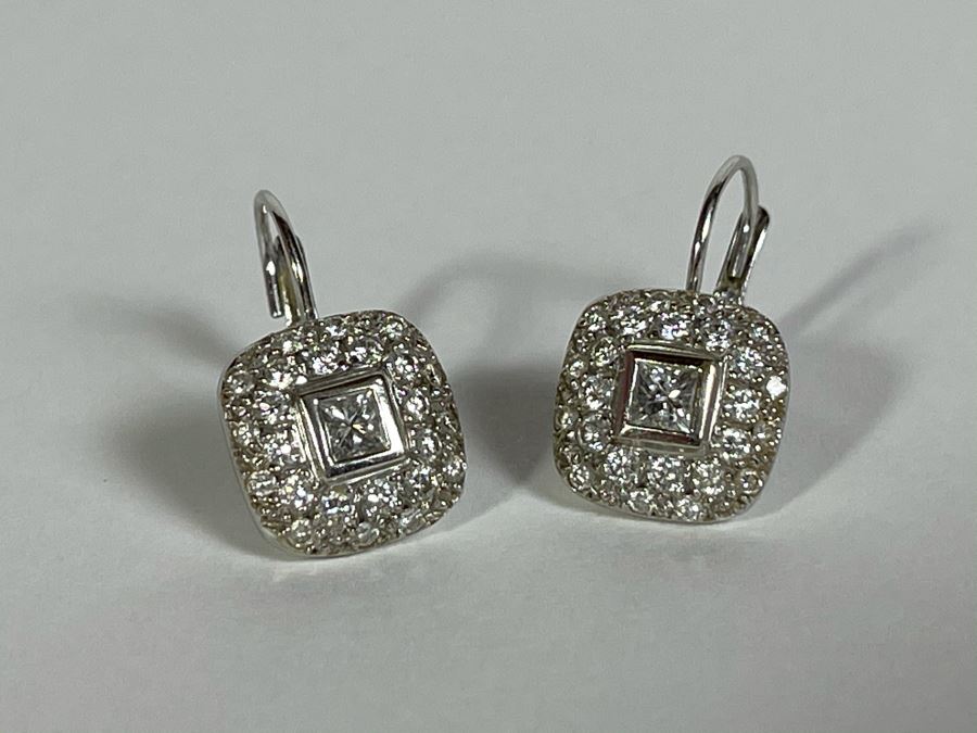 18K Gold Diamond Kwiat Designer Earrings 5.1g Owned By Former Miss Oregon Appraised Fair Market Value $1,400 [Photo 2]