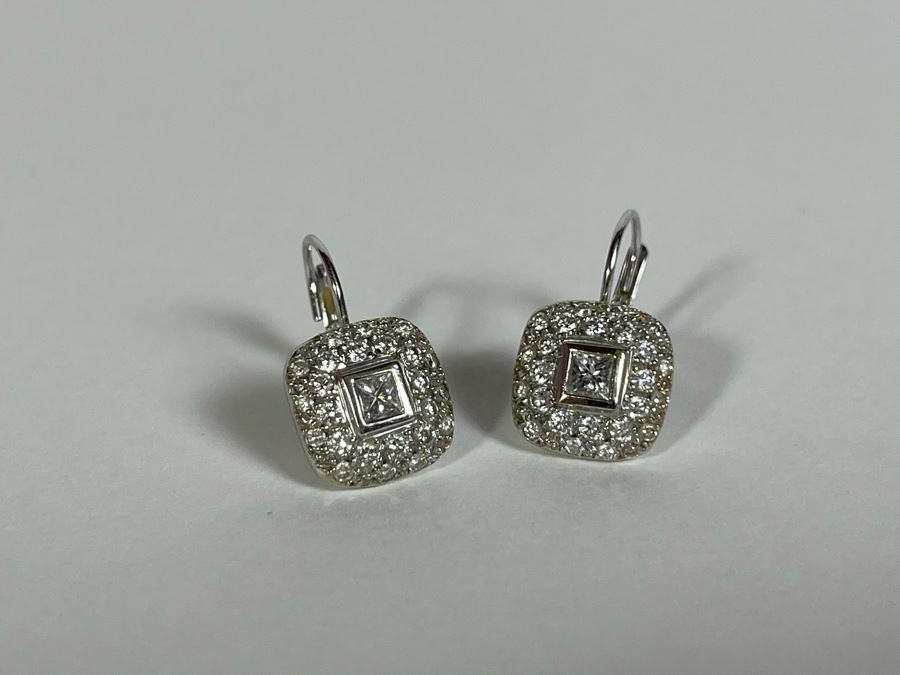 18K Gold Diamond Kwiat Designer Earrings 5.1g Owned By Former Miss Oregon Appraised Fair Market Value $1,400 [Photo 9]