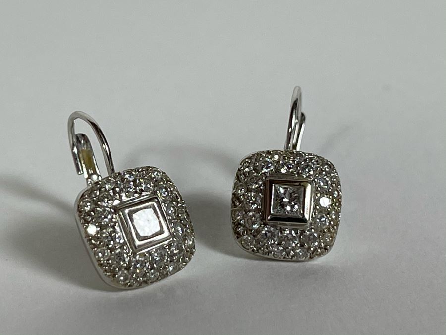 18K Gold Diamond Kwiat Designer Earrings 5.1g Owned By Former Miss Oregon Appraised Fair Market Value $1,400 [Photo 3]