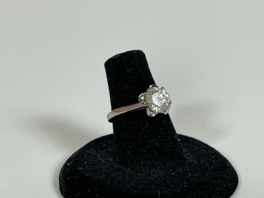 Sterling Silver CZ Ring Size 6.25 [Photo 4]