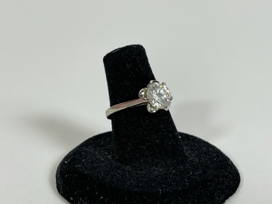 Sterling Silver CZ Ring Size 6.25 [Photo 3]
