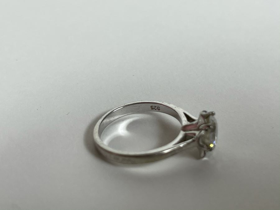 Sterling Silver CZ Ring Size 6.25 [Photo 8]
