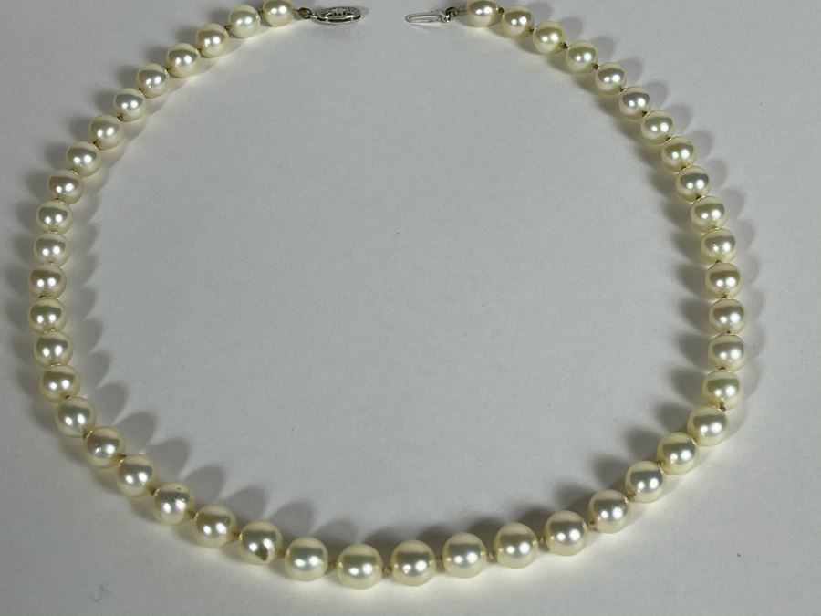 Vintage Freshwater Pearls Necklace With 14K Gold Clasps 16'L Owned By Former Miss Texas [Photo 5]