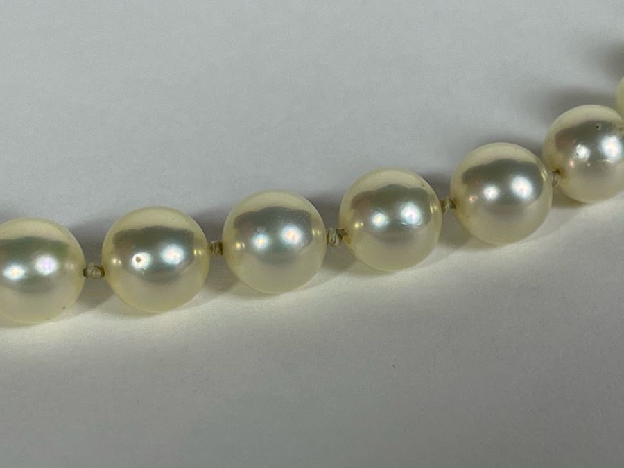 Vintage Freshwater Pearls Necklace With 14K Gold Clasps 16'L Owned By Former Miss Texas [Photo 9]